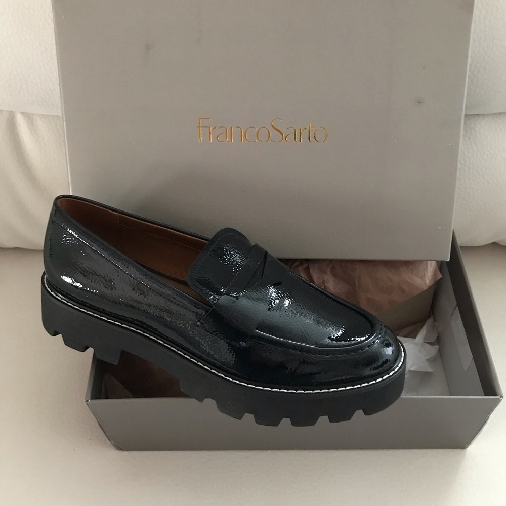 NWT Franco Sarto Women's Balin Loafers, Midnight (Dark Navy), 8.5